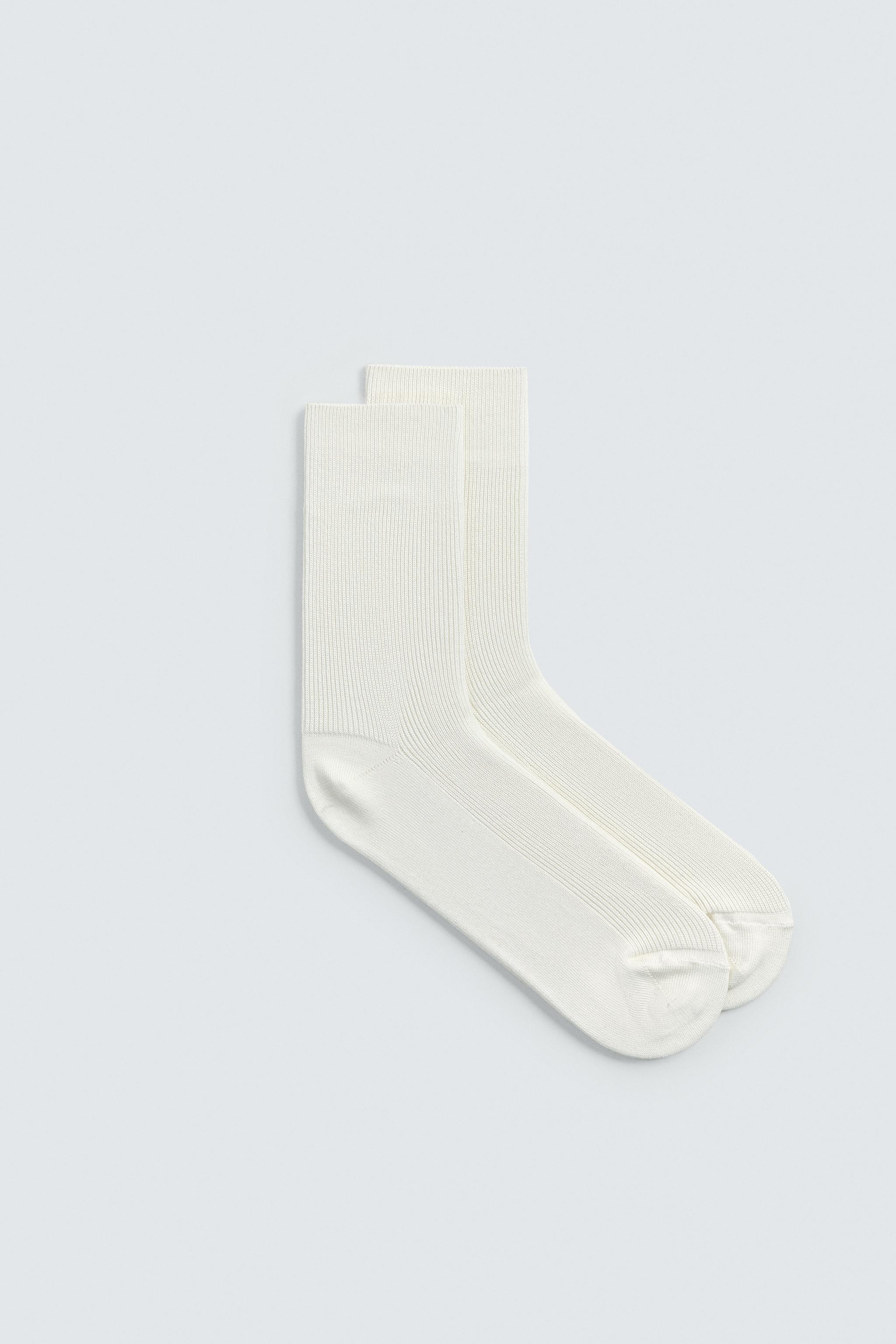 CHAUSSETTES CÔTELÉES EN MÉLANGE DE COTON